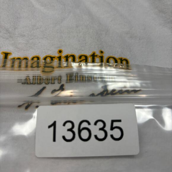 VTG Y2K Albert Einstein Imagination More Important Than Knowledge Shirt Large - Picture 9 of 9